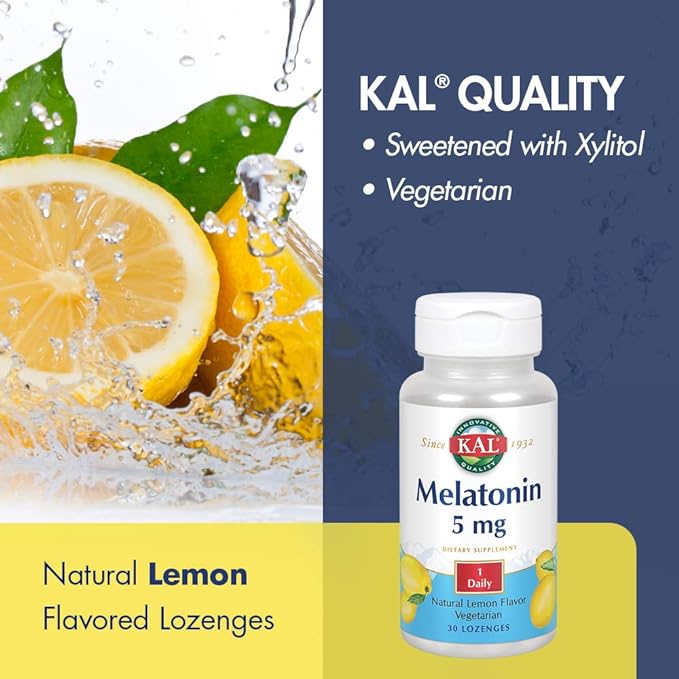 KAL Melatonin 5 mg (Lemon | 60 Lozenges)