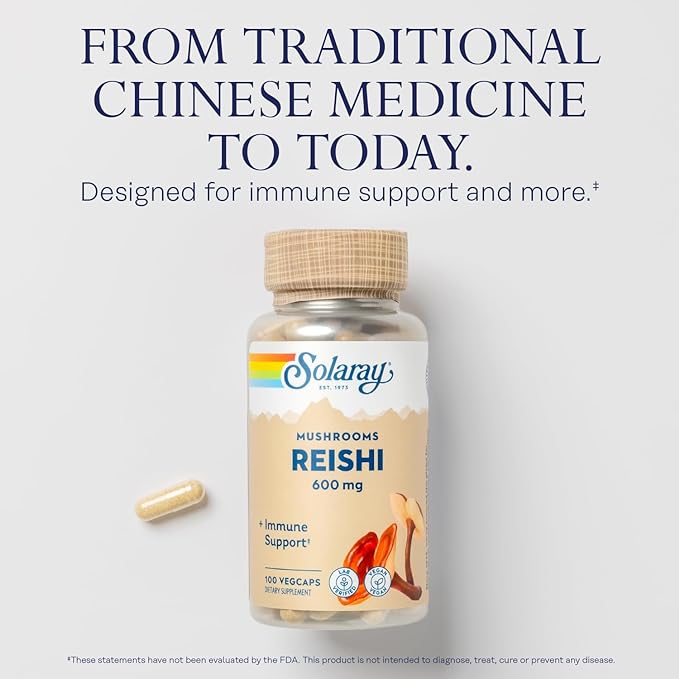 SOLARAY Reishi Mushroom 600mg (100 VegCaps)