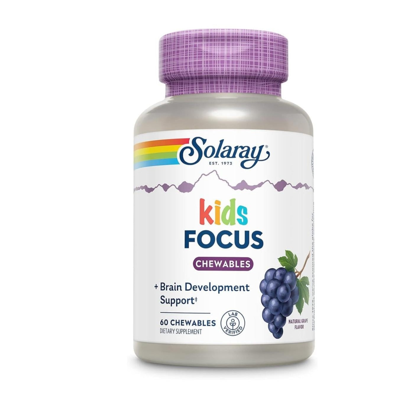 SOLARAY Kids Focus (Grape Flavor | 60 Chewables)