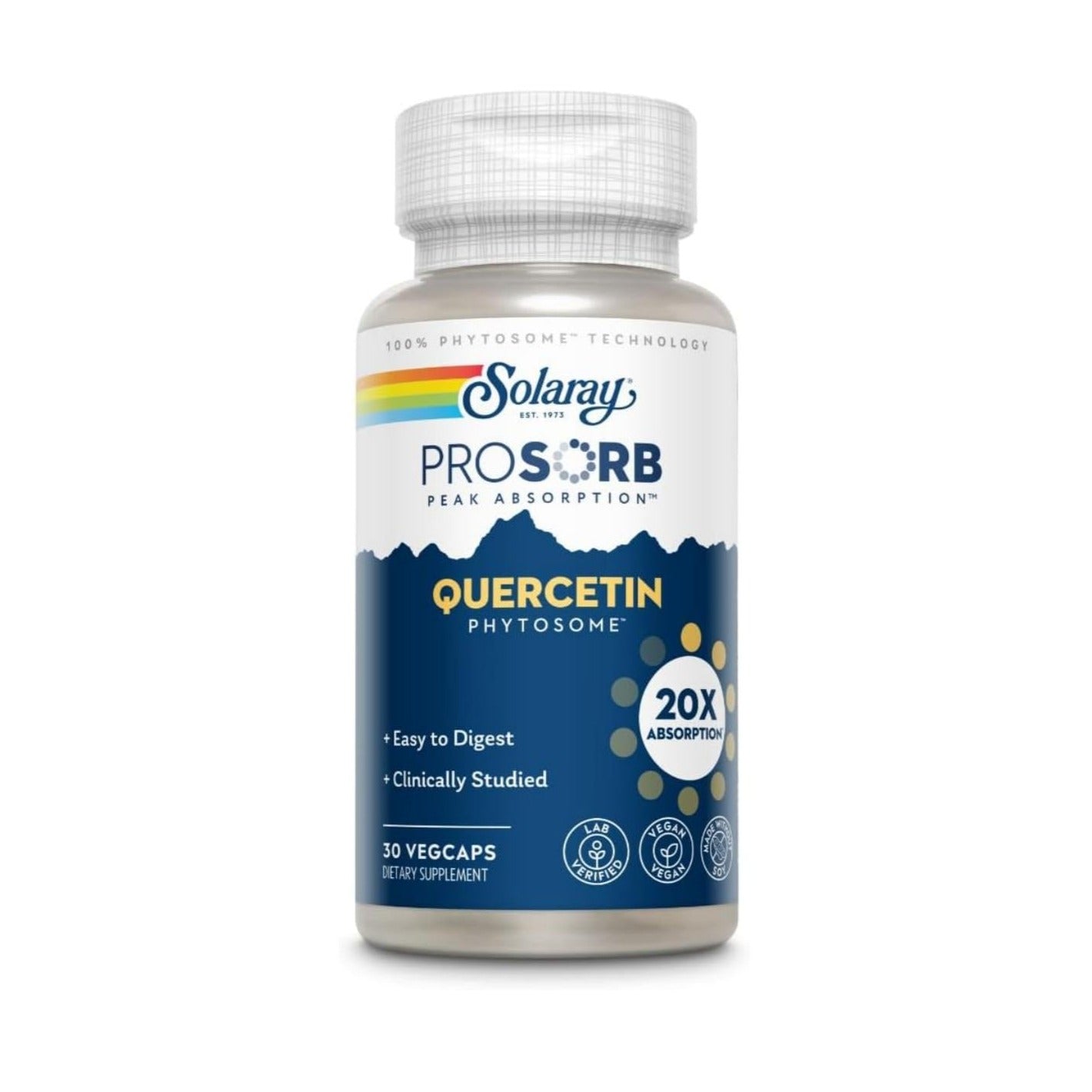 SOLARAY Quercetin Phytosome (30 Servings, 30 VegCaps)