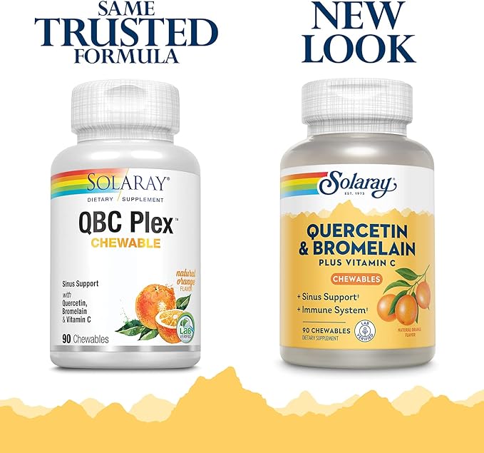 SOLARAY QBC Plex Quercetin & Bromelain (Orange | 90 Chewables)