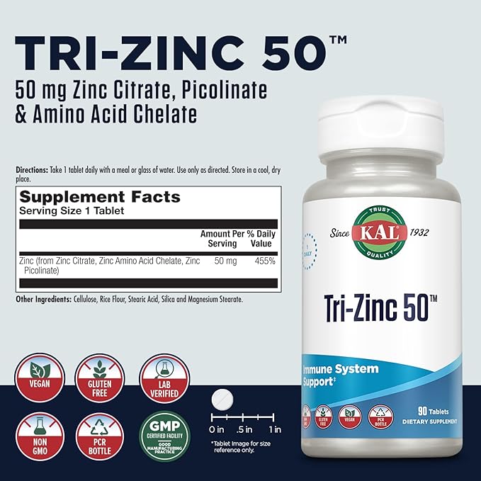 KAL Tri-Zinc 50™ (90 Tablets)