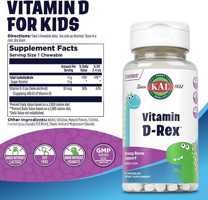 KAL Vitamin D-Rex™ (90 Chewables)