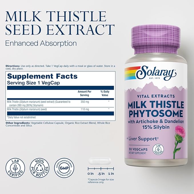 SOLARAY Milk Thistle Seed Ext Phytosome (30 VegCaps)