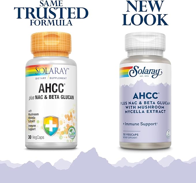 SOLARAY AHCC® + NAC & Beta Glucan (30 VegCaps)