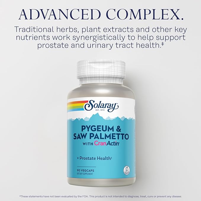 SOLARAY Pygeum & Saw Palmetto w/CranActin (90 VegCaps)