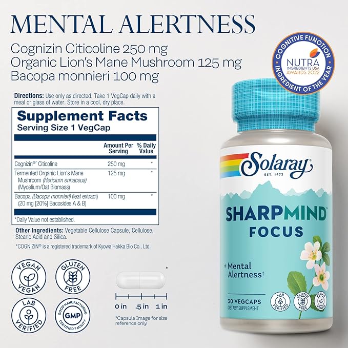 SOLARAY SharpMind® Focus (30 VegCaps)