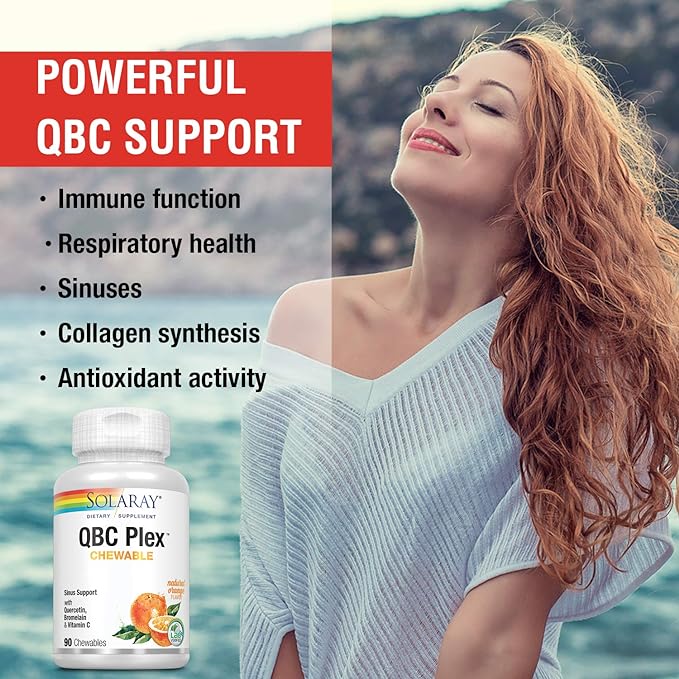 SOLARAY QBC Plex Quercetin & Bromelain (Orange | 90 Chewables)