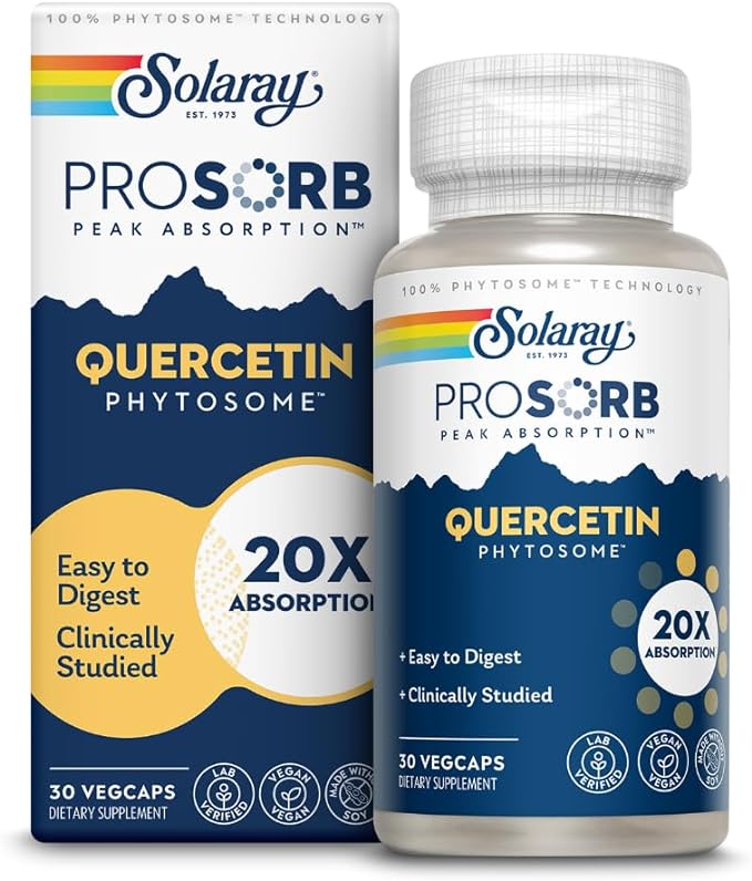 SOLARAY Quercetin Phytosome (30 Servings, 30 VegCaps)