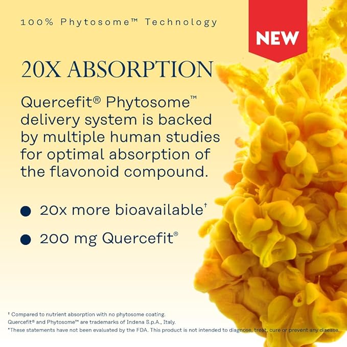 SOLARAY Quercetin Phytosome (30 Servings, 30 VegCaps)
