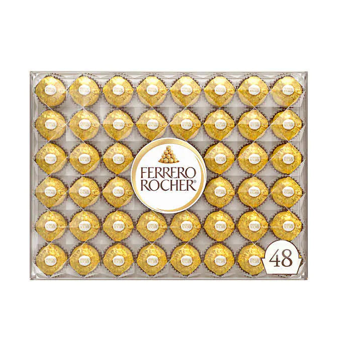 Ferrero Rocher Fine Hazelnut Chocolates, 21.2 oz, 48ct