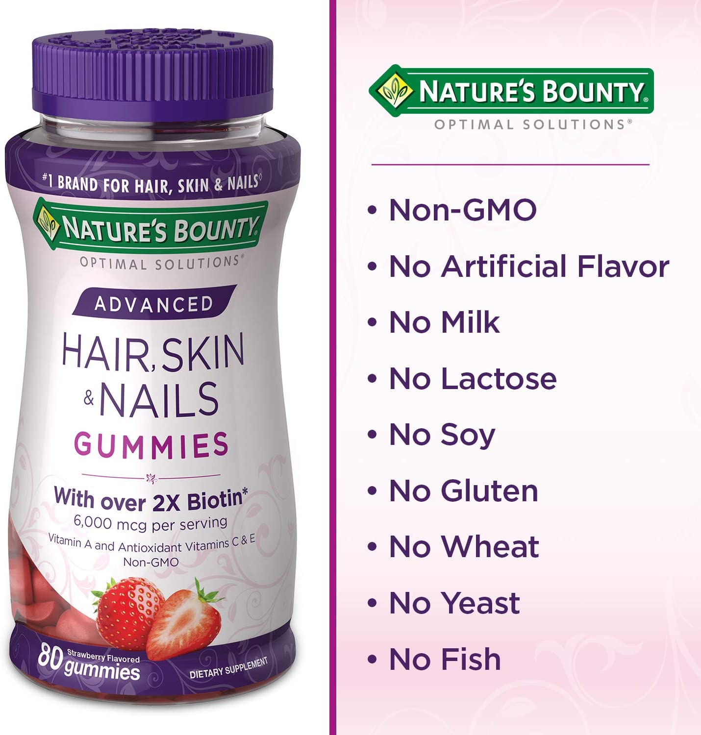 Nature's Bounty Hair, Skin and Nails Advanced, 230 Gummies