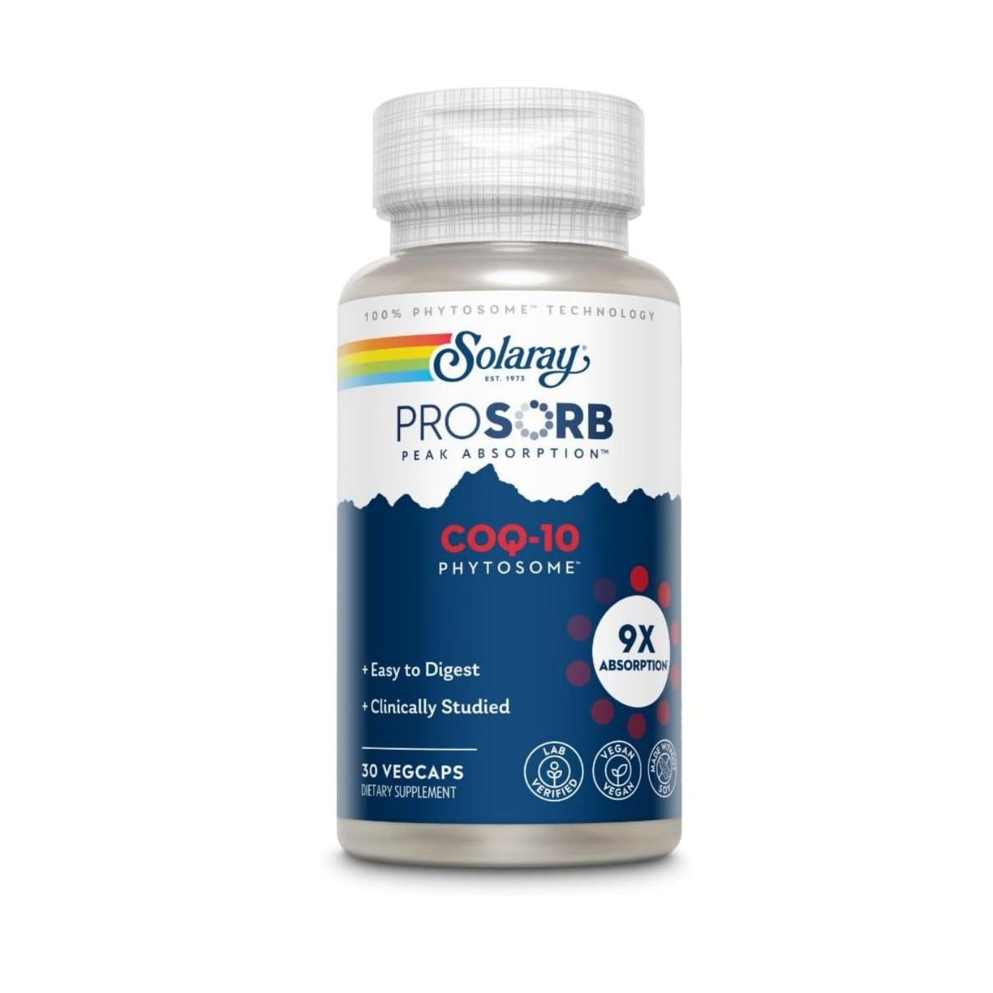 SOLARAY CoQ-10 Phytosome (30 Servings, 30 VegCaps)