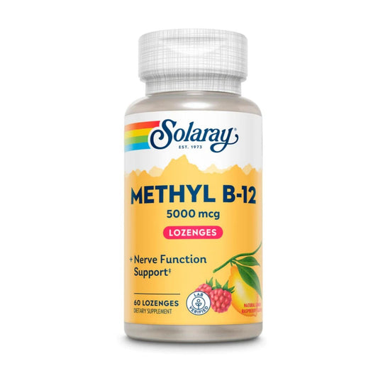 SOLARAY Methyl B-12 5000mcg (Lemon-Raspberry | 60 Lozenges)