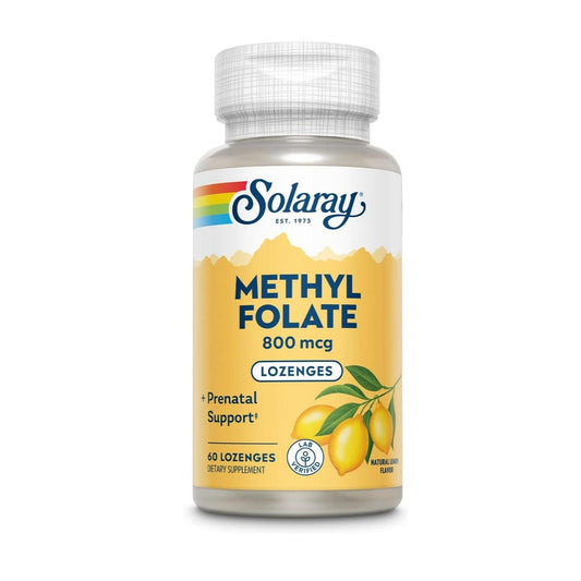 SOLARAY Methyl Folate 800mcg (Lemon | 60 Lozenges)