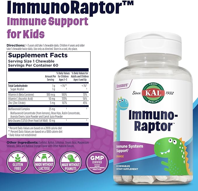 KAL Immuno-Raptor™ Kids (60 Chewables)