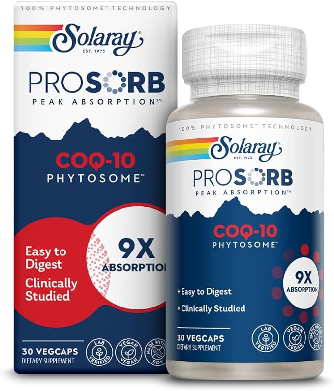 SOLARAY CoQ-10 Phytosome (30 Servings, 30 VegCaps)