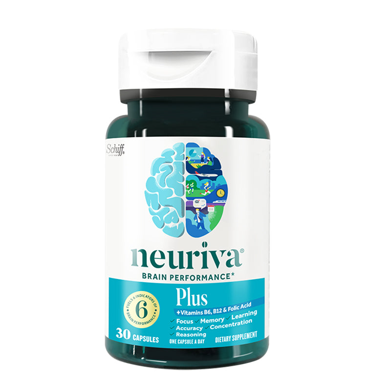 NEURIVA Plus Brain Supplement For Memory, Focus & Concentration + Cognative Function (30 Capsules)