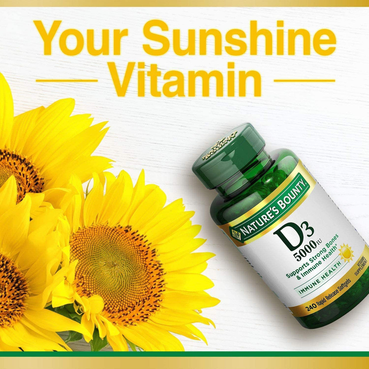 Nature's Bounty Vitamin D3 125 mcg, 400 Softgels