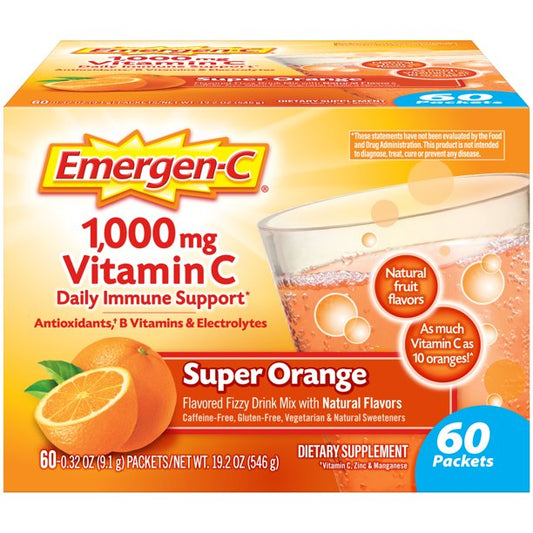 Emergen-C Vitamin C 1000 mg Variety Pack Drink Mix, 120 Packets