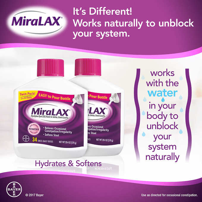 MiraLAX Powder Laxative, 68 Doses