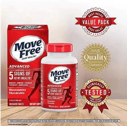 Movefree Advanced, Joint Health, Tablets (200 Count Box)